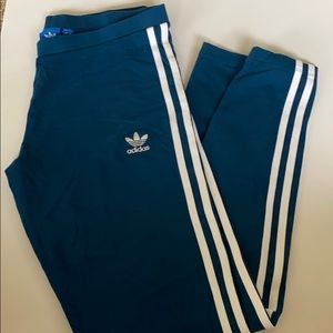Blue adidas leggings